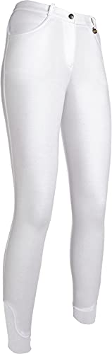 HKM Kate 164 - Pantaloni da Equitazione, Colore: Bianco