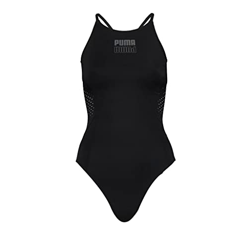 PUMA High Neck Swimsuit, Costume Intero Donna, Black Combo, S