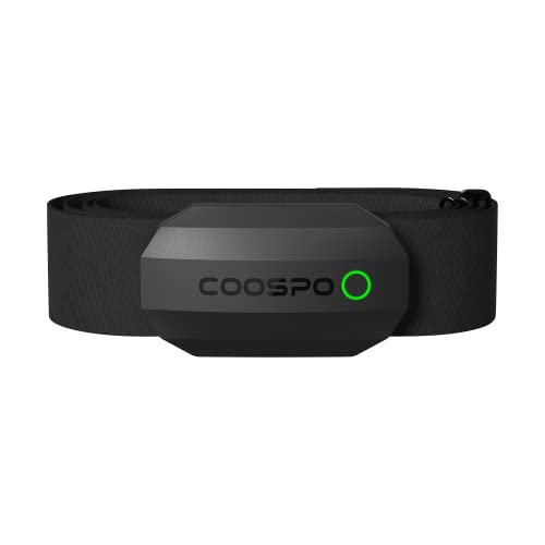CooSpo H808S Fascia Cardio Cardiofrequenzimetro Fascia Toracica Bluetooth/Ant+, Sensore di Frequenza Cardiaca Impermeabile IP68 Compatibile con CoospoRide/Wahoo Fitness/Strava/Pulsoid