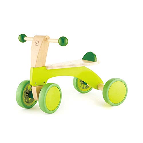 Hape Quadriciclo Scooter - Giocattolo di Legno a Quattro Ruote per Bambini, con Ruote Gommate, Verde (Brillante)