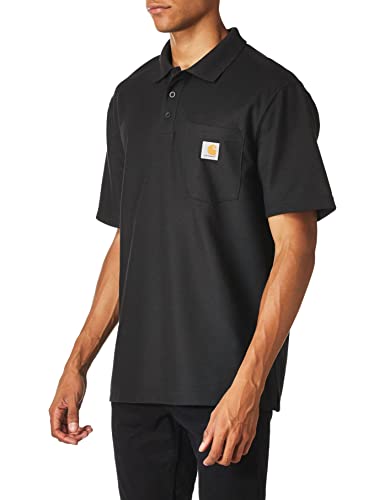 Carhartt Contractor’S Work Pocket Polo Camicia, Uomo, Nero, S