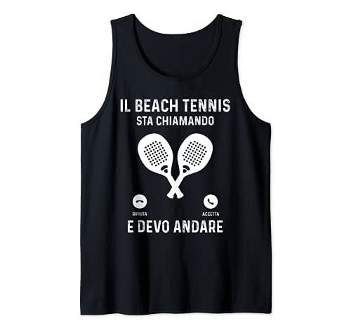 Beach Tennis Divertente Racchettoni Spiaggia Canotta