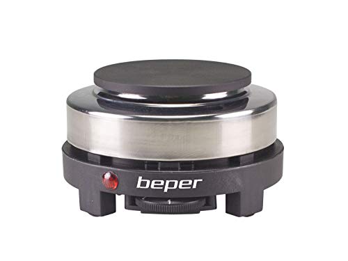 BEPER P101PIA002 fornello Elettrico, 500 W, Acciao Inossidabile/Ghisa, Nero/Grigio