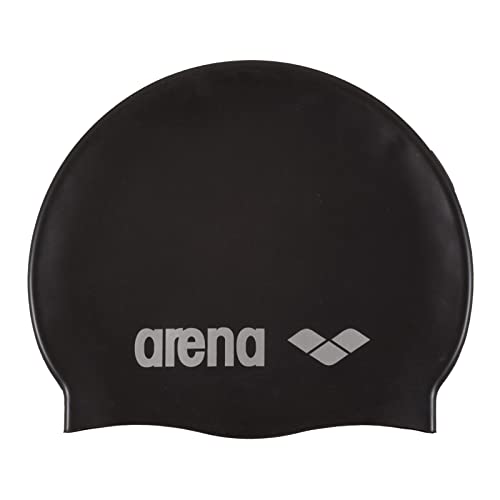 Arena Classic Silicone, Cuffia Unisex Adulto, Nero (Black-Silver), Taglia Unica