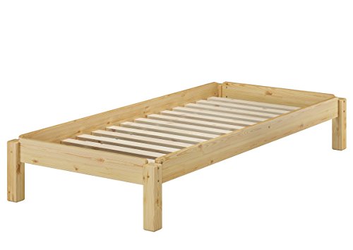 Erst-Holz Moderno futon IMPILABILE per Materasso 80x200 in Pino con doghe rigide 60.48-08