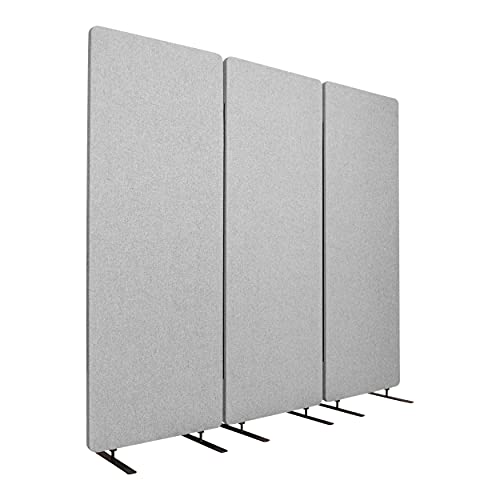Refocus acustica divisoria | Office Partitions – riduzione del rumore e visiva distrazioni con questi facile da installare a parete divisori (Cool Gray, 72' x 66')
