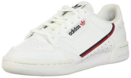 Adidas Continental 80 J, Scarpe da Ginnastica, Bianco (Ftwr White Scarlet Collegiate Navy), 38 EU