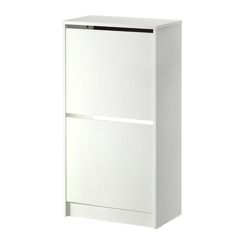 Ikea Bissa - Scarpiera, 2 scomparti, colore: bianco.