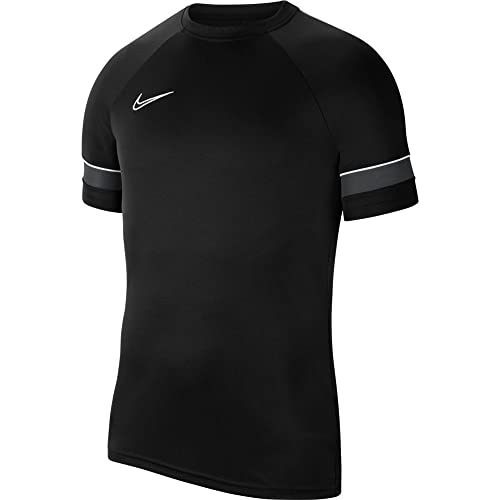 Nike Dri-FIT Academy 21, Maglia da Calcio Manica Corta Uomo, Nero (Nero/Bianco/Antracite/Bianco), M