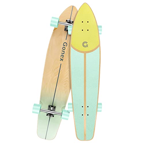 Gonex Longboard Skateboard Cruiser Completo per Adulti Adolescenti Principianti, 42 Pollici Skateboard in Acero con Cuscinetti a Sfera ABEC 11, Grip Tape Cleaner & T-tool, Verde