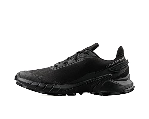 Salomon ALPHACROSS 4 GORE-TEX, Running Shoes Uomo, Nero (Black/Black/Black), 42 ⅔ EU