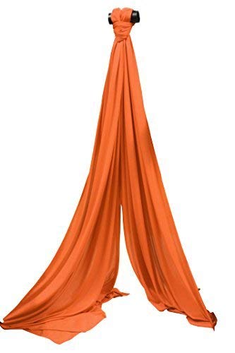 Tessuto aereo SchenkSpass per acrobatica, danza aerea e circo 10 m ( Metri ) per un soffitto di 5 m altezza, Arancione