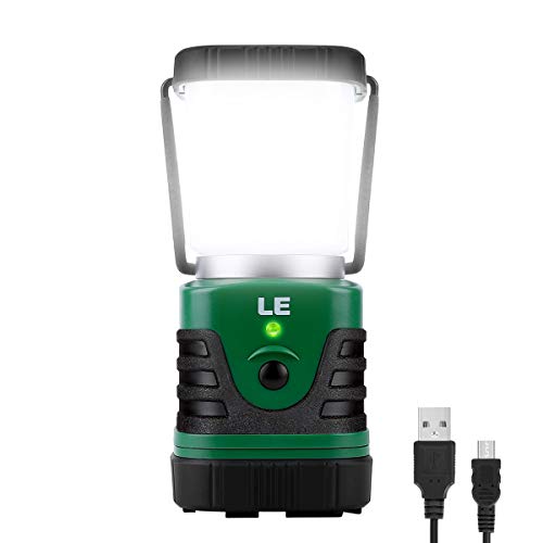 LE Lampada LED da Campeggio Ricaricabile USB, Lanterna da Campeggio Portatile Impermeabile, 4 Modalità Dimmerabili, LED Luce Esterna per Campeggio, Escursionismo, Pesca, Emergenza