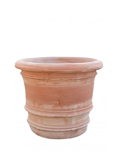 Biscottini Vaso terracotta 80x80x68 cm Made in Italy | Vaso grande da esterno artigianale | Vasi terracotta grandi per piante | Vasi terracotta