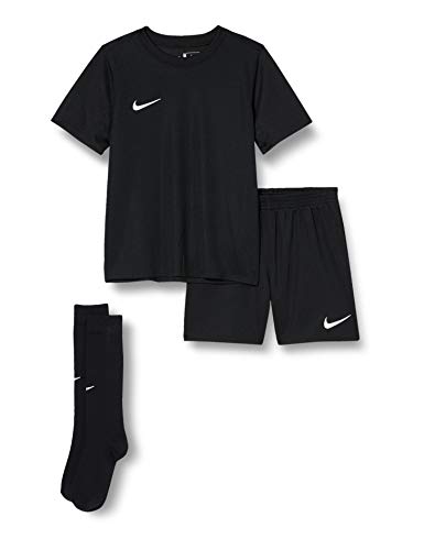 Nike LK NK DRY PARK20 KIT SET K, Calcio Unisex Bambini, black/Black/(white), S
