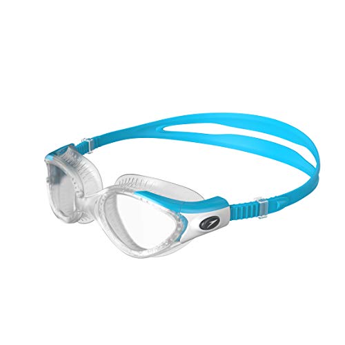 Speedo Futura Biofuse Flexiseal Occhialini da Nuoto, Donna, Blu (Turquoise/Clear) Taglia Unica