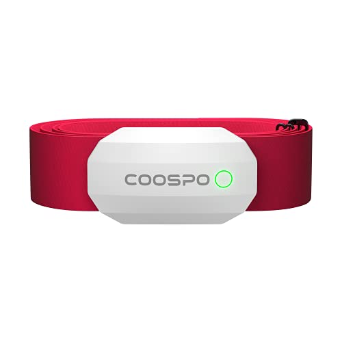 COOSPO H808S Fascia Cardio Cardiofrequenzimetro Fascia Toracica Bluetooth/ ANT+, Sensore di Frequenza Cardiaca Impermeabile IP67 Compatibile con CoospoRide/ wahoo fitness/ strava/ Pulsoid