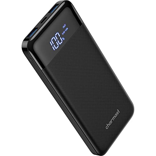 Power Bank 10400mAh, USB C Caricabatterie Portatile con LED Digitale Display Batteria Esterna Portatile con 2 ingressi e 3 uscite da 5V/3A per Huawei Xiaomi Smartphone.(Nero)
