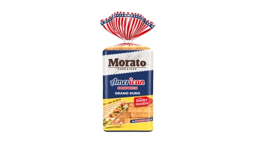 Pane Morato, American Sandwich Grano Duro, Morbido Pane a Fette, Ideale per Sandwich, Confezione da 550g