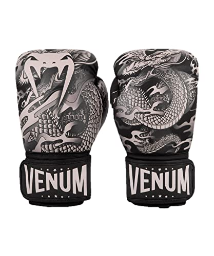 VENUM Dragon's Flight - Guantoni da boxe, colore nero/sabbia, 10 Oz