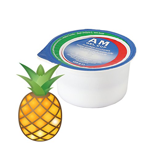 AM Gel Cup Acquagel Ananas con Zucchero Acqua Gelificata - 48 Vasetti da 125 g
