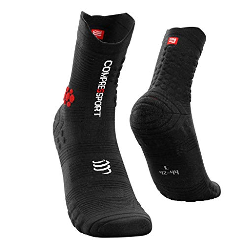 Compressport PRO Racing Socks v3.0 Trail, Calzini da Gara Unisex-Adult, Nero, 39-41