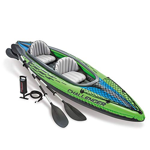 Intex 68306 Canoa Gonfiabile Due Persone Challenger K2 Kayak 351x76 cm