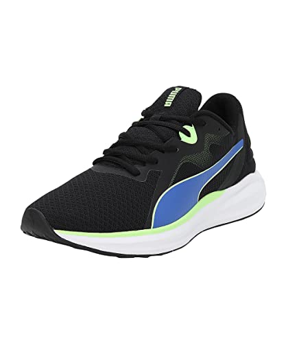 PUMA Unisex Adults' Sport Shoes TWITCH RUNNER FRESH Road Running Shoes, PUMA BLACK-ROYAL SAPPHIRE-FIZZY LIME, 43