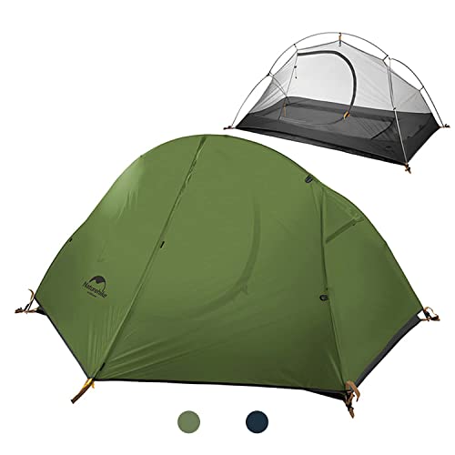 Naturehike tenda da campeggio 1 posto,Ultraleggera doppio strato prevenire la condensa,Leggera trekking,Impermeabile per esterno,Facile da Installare per attività all'aperto,Festival