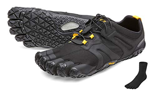 Fivefingers Vibram V-Trail 2.0 - Calze da uomo con dita dei piedi, taglia: 41, colore: nero