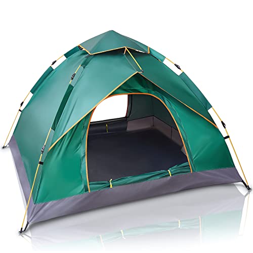 Iceberk Tenda da campeggio per 2-3 persone | Tenda 'pop-up' rapida e automatica per festival, campeggio e caravaning - Montaggio rapido simile a una tenda avvolgibile (verde)