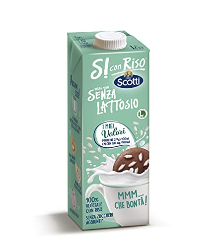 Si con Riso - Mmm Che BontÃ  - Latte Vegetale Proteico Senza Lattosio, Senza Glutine, Senza Zucchero, 100% Vegetale - 1 L