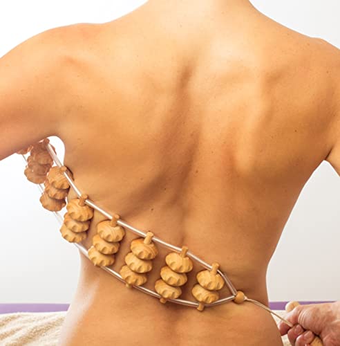 Tuuli Accessories Rullo Massaggiatore per Schiena Massaggio Legno 120 cm (40 x 7 cm Superficie di Rotolamento)