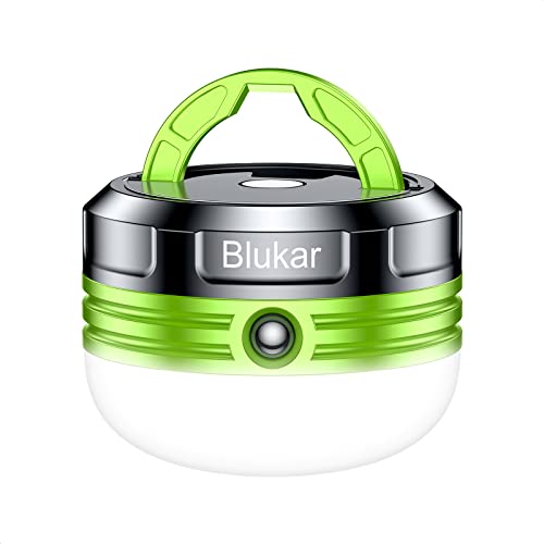 Blukar Lanterna da Campeggio, LED Lampada Campeggio Portatile Impermeabile, Luce per Tende con 3 Modalità & Base Magnetica per Campeggio/Trekking/Pesca/Escursionismo/Emergenza (1 pack)