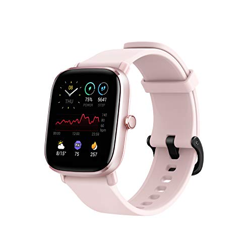 Amazfit GTS 2 Mini Smartwatch Orologio Intelligente AMOLED Da 1,55', 5 ATM Impermeabile, 70+ Modalita di Allenamento, Monitor del Sonno, Durata della batteria di 14 giorni, Uomo, Donna, Rosa