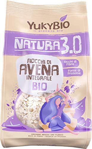 8 x Yukybio cereali biologici Fiocchi di Avena Integrale 500g