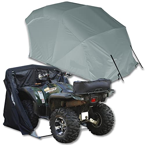 Garage pieghevole per moto e scooter, telone di protezione a tenda, misura XXL, grigio