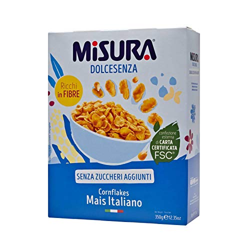 Misura Cornflakes Dolcesenza | Mais Italiano | Senza Zuccheri Aggiunti | Confezione da 350 gr