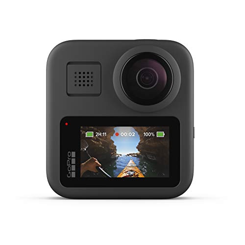 GoPro Max - Fotocamera Digitale Impermeabile 360 ​​Con Stabilizzazione Infrangibile, Touch Screen e Controllo Vocale - Streaming Live Hd, Nero