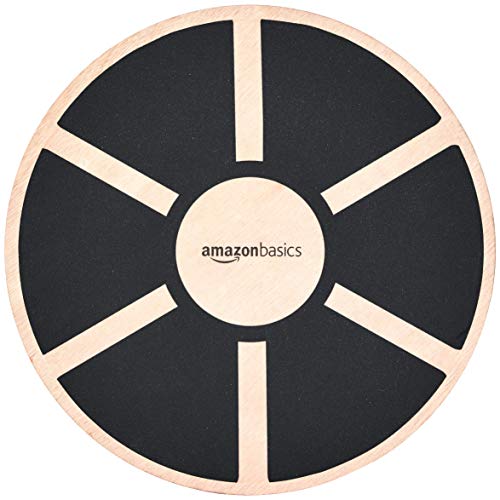 Amazon Basics, Balance board oscillante in legno, Nero
