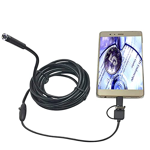 NMHSC 3 In 1 Endoscopio IP67 Impermeabile Endoscopio 8mm Sonda 1m Lungo Linea Mini Ad Alta Risoluzione Endoscopio Telecamera Ispezione Per Telefono Android Tablet PC Laptop