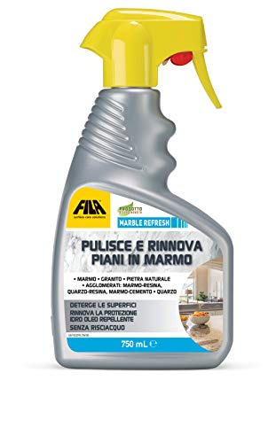 MARBLE REFRESH, Detergente Spray per Marmo, Quarzo, Granito, Pulisce e Rinnova la Protezione dei Top Cucina, 750ml