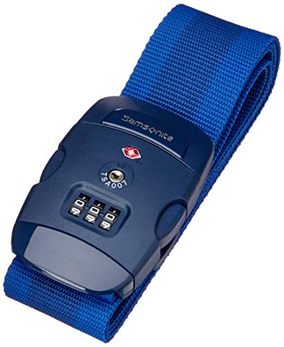 Samsonite Global Travel Accessories Luggage Cinghia per Valigie con Chiusura a Combinazione a 3 Cifre con Funzione TSA, 190 centimeters, Blu (Midnight Blue)