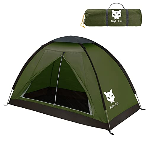 Night Cat Tenda Da Campeggio Per 1 2 Persona Uomo Tenda da Zaino Impermeabile Facile Installazione Leggera Per Escursionismo Nel Cortile