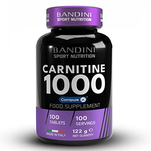 Bandini L CARNITINA 2000 mg - 100 compresse con Premium Carnipure - Brucia Grassi - Integratore a base di L-Carnitina Tartrato - Carnitina Brucia Grassi Potente - Prodotto in Italia
