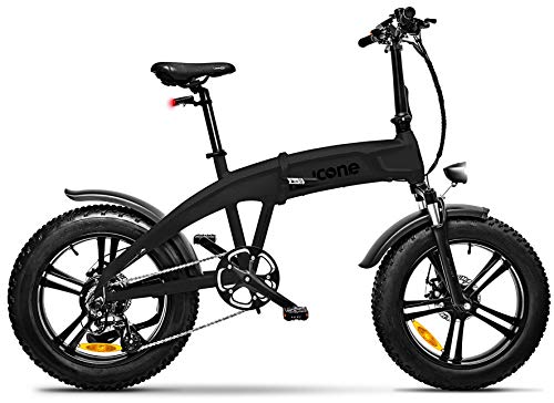 giordanoshop Fat-Bike Bicicletta Elettrica Pieghevole a Pedalata Assistita 20' 250W Icon.E iDesert X5 Total Deep Black