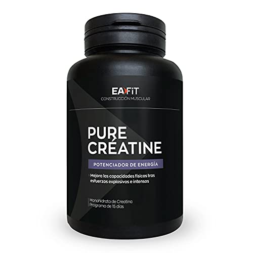 EAFIT Pure Creatine - 90 capsule - Monoidrato di creatina (3 000 Mg) - Explosività - Strumento intenso - Marca francese - Certificato antidoping