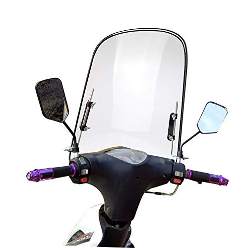 Ridecle Parabrezza per Moto Deflettore Materiale AntiGraffio per PC Parabrezza per Scooter Universale per la Maggior Parte di Moto, Auto Elettriche e Scooter