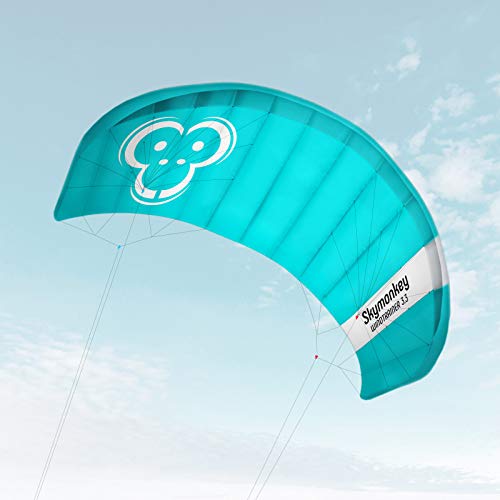 Skymonkey Windtrainer 3.3 Aquilone da trazione/Kite a 4 cavi 'Ready 2 Fly' 330 cm [verde-petrolio]