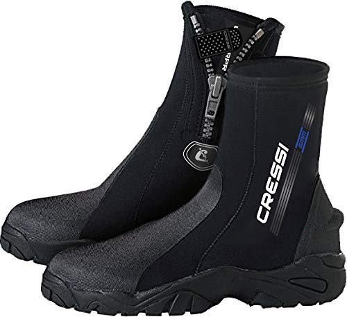 Cressi Korsor Sole Boots, Calzari per Immersione in Neoprene 5 mm con Suola Rigida Unisex Adulto, Nero, S-38/39 EU